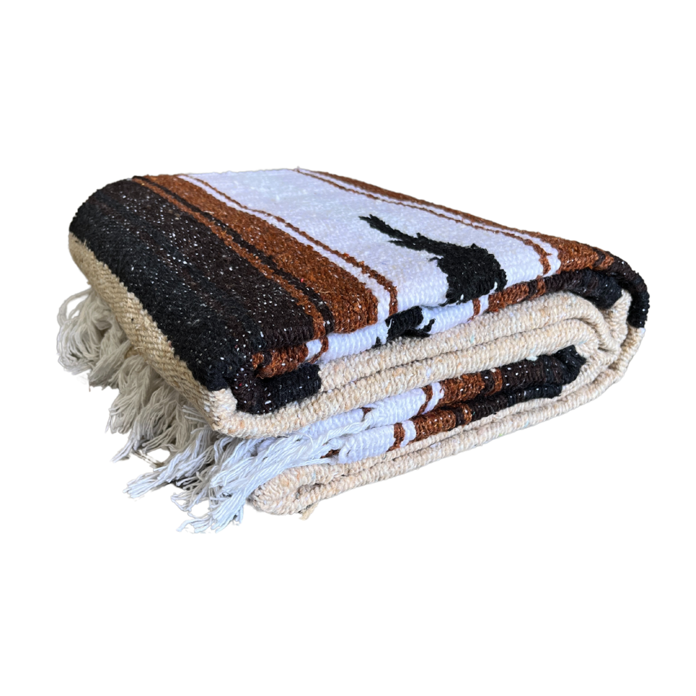 West Path - Sand & Stone Khaki Mexican Diamond Blanket