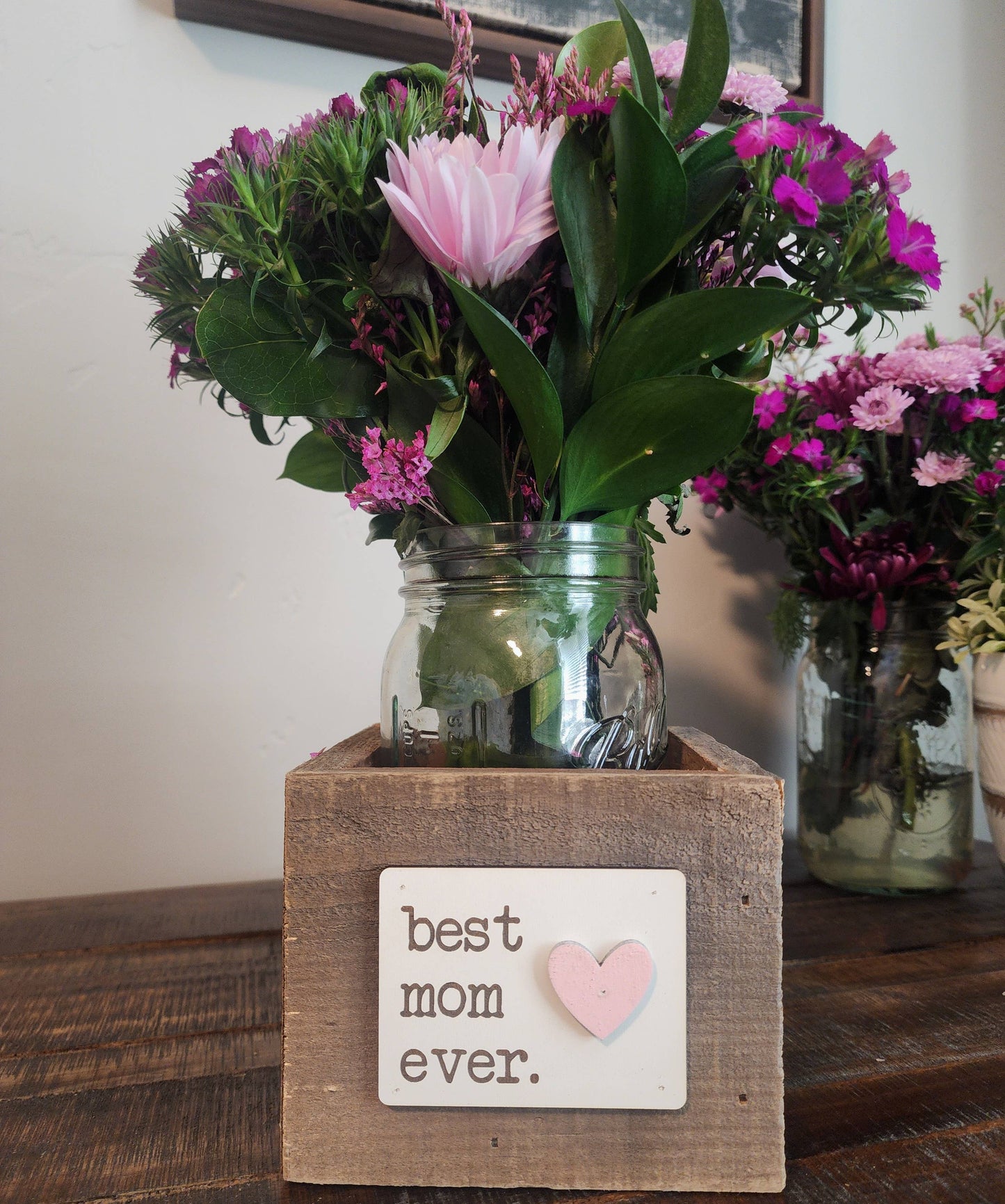 Love Reclaimed - Rustic Best Mom Ever Reclaimed Wood Planter Box
