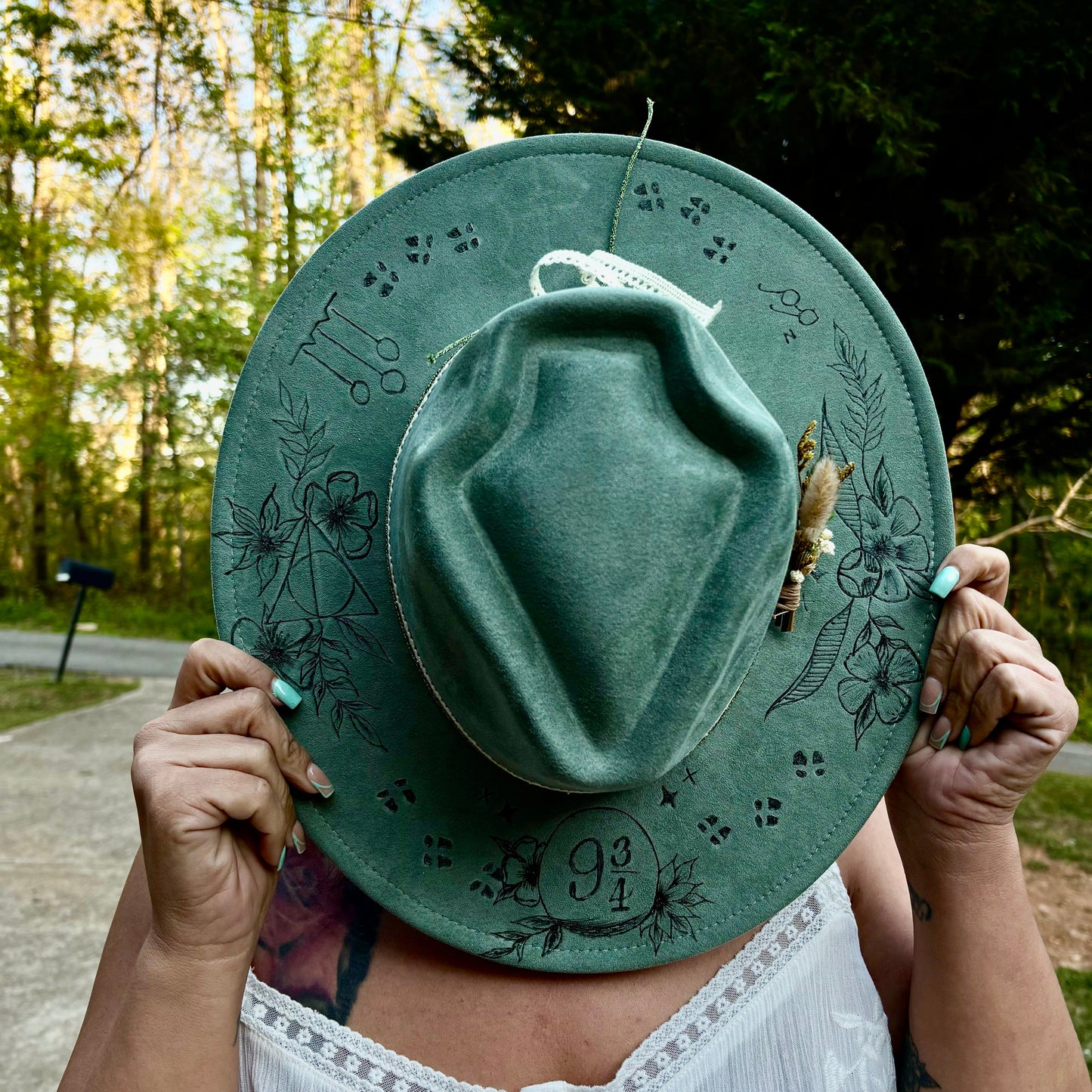 Harry Potter inspired custom cowgirl hat