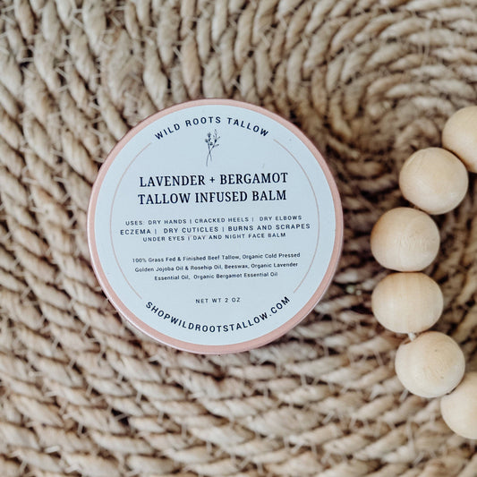 Wild Roots Tallow Co. - Lavender & Bergamot Hand + Body Tallow Balm