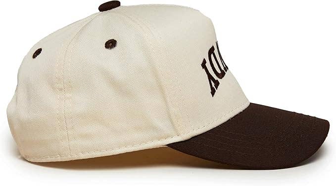 Kids/Baby 2-Tone Cap: Rowdy Upside Down - Brown/Beige: X-Small (0-12 Months)