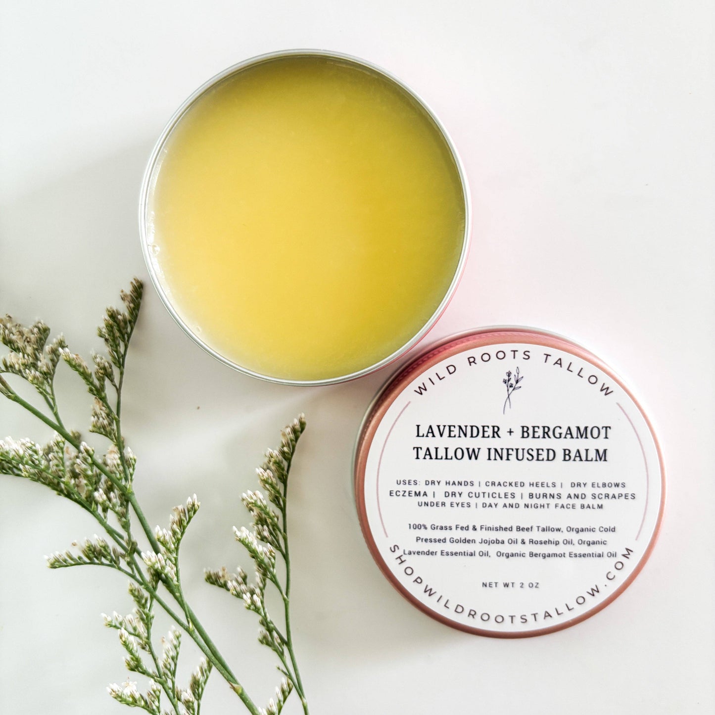 Wild Roots Tallow Co. - Lavender & Bergamot Hand + Body Tallow Balm