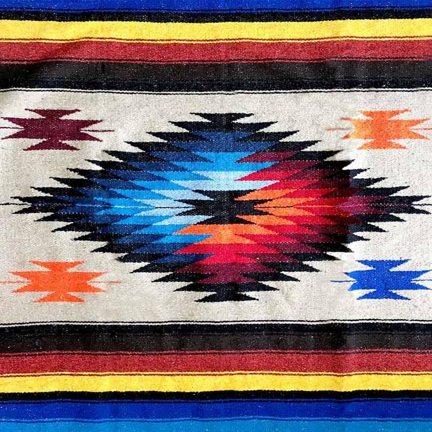 West Path - Aztec Mexican Diamond Blanket | Beige Tan Khaki Throw