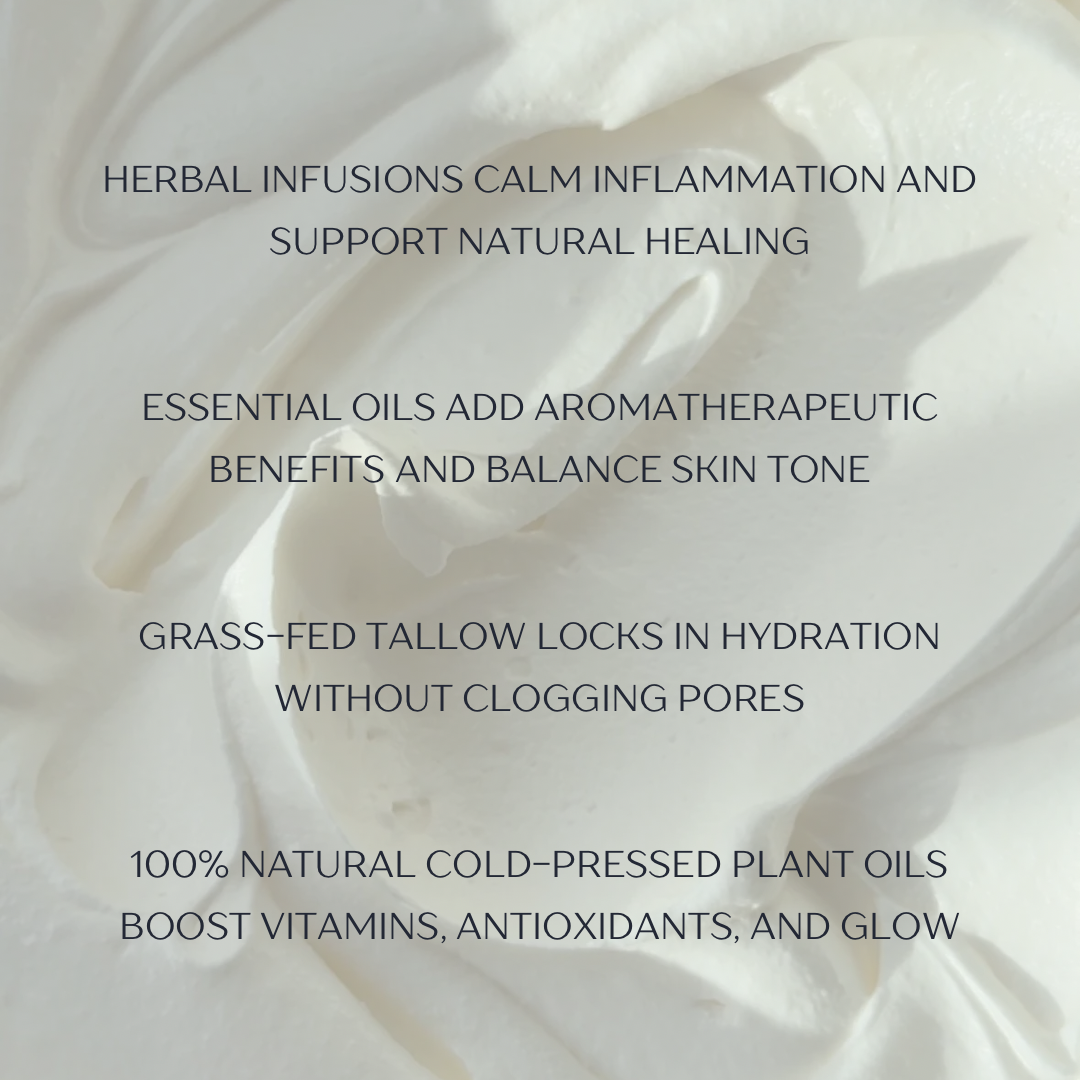 Wild Roots Tallow Co. - Vanilla Bean Infused Tallow Body Whip: 2oz