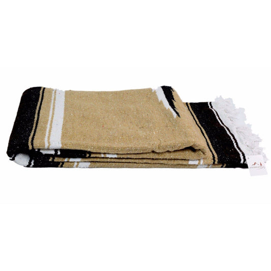 West Path - Sand & Stone Khaki Mexican Diamond Blanket
