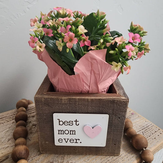 Love Reclaimed - Rustic Best Mom Ever Reclaimed Wood Planter Box