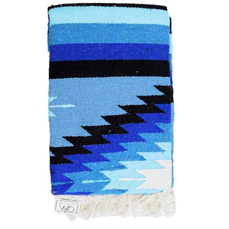 West Path - Blue Shades Mexican Diamond Blanket