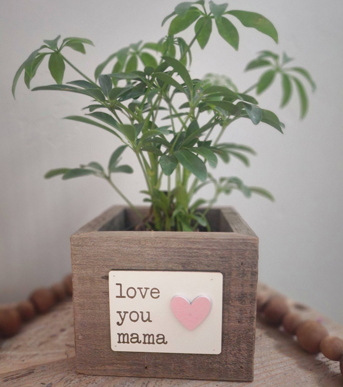 Love Reclaimed - Rustic Love You Mama Reclaimed Wood Planter Box