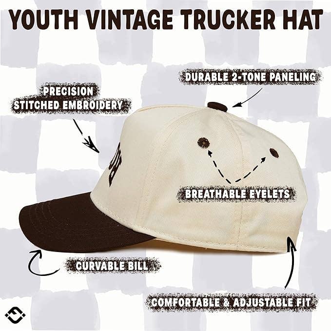Kids/Baby 2-Tone Cap: Rowdy Upside Down - Brown/Beige: X-Small (0-12 Months)