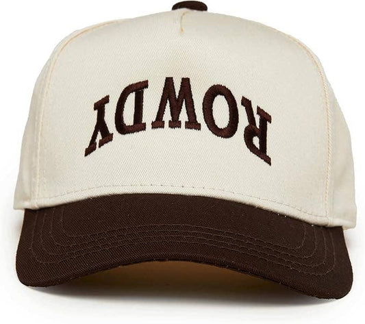 Kids/Baby 2-Tone Cap: Rowdy Upside Down - Brown/Beige: Medium/Large (2-9 Years)