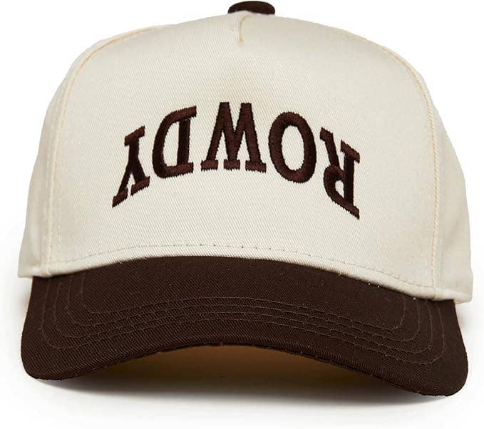 Kids/Baby 2-Tone Cap: Rowdy Upside Down - Brown/Beige: X-Small (0-12 Months)