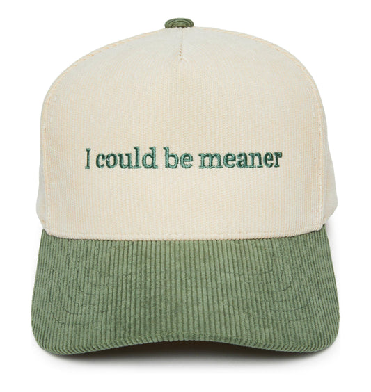 2-Tone Corduroy Hat - I Could Be Meaner - Sage