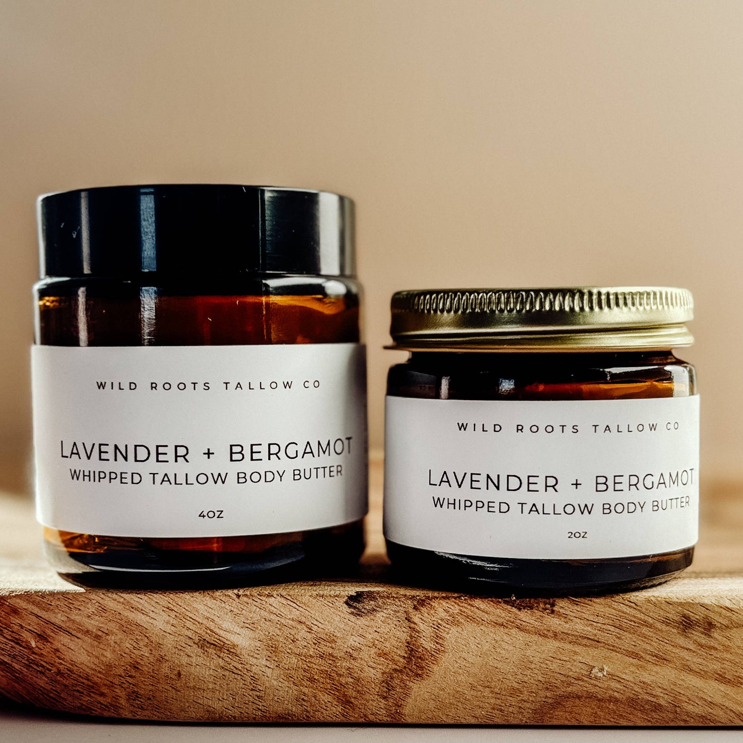 Wild Roots Tallow Co. - Lavender & Bergamot Tallow Body Butter | Calming Body Whip: 2oz
