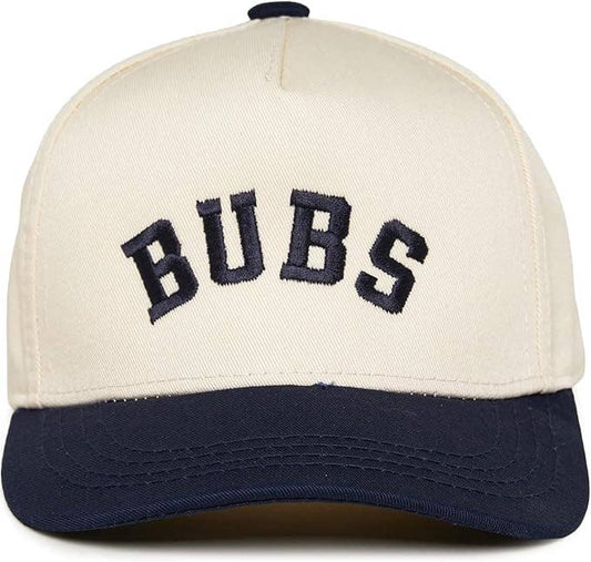 Kids/Baby Two Tone Vintage Cap - Bubs (Navy/Beige): X-Small (0-12 Months)