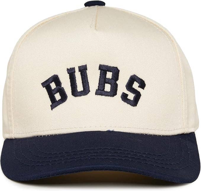 Kids/Baby Two Tone Vintage Cap - Bubs (Navy/Beige): Small (12-24 Months)