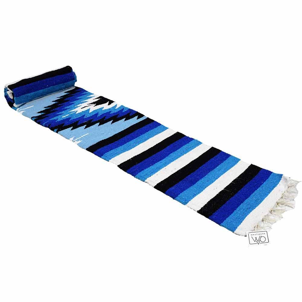 West Path - Blue Shades Mexican Diamond Blanket