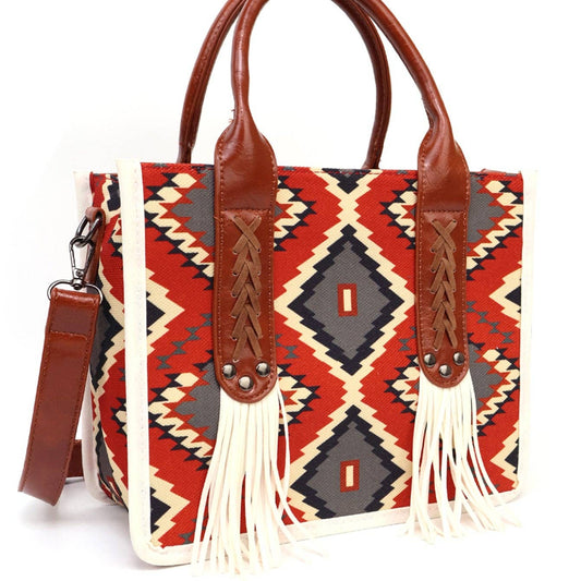 Fringe Aztec Western Tote Bag