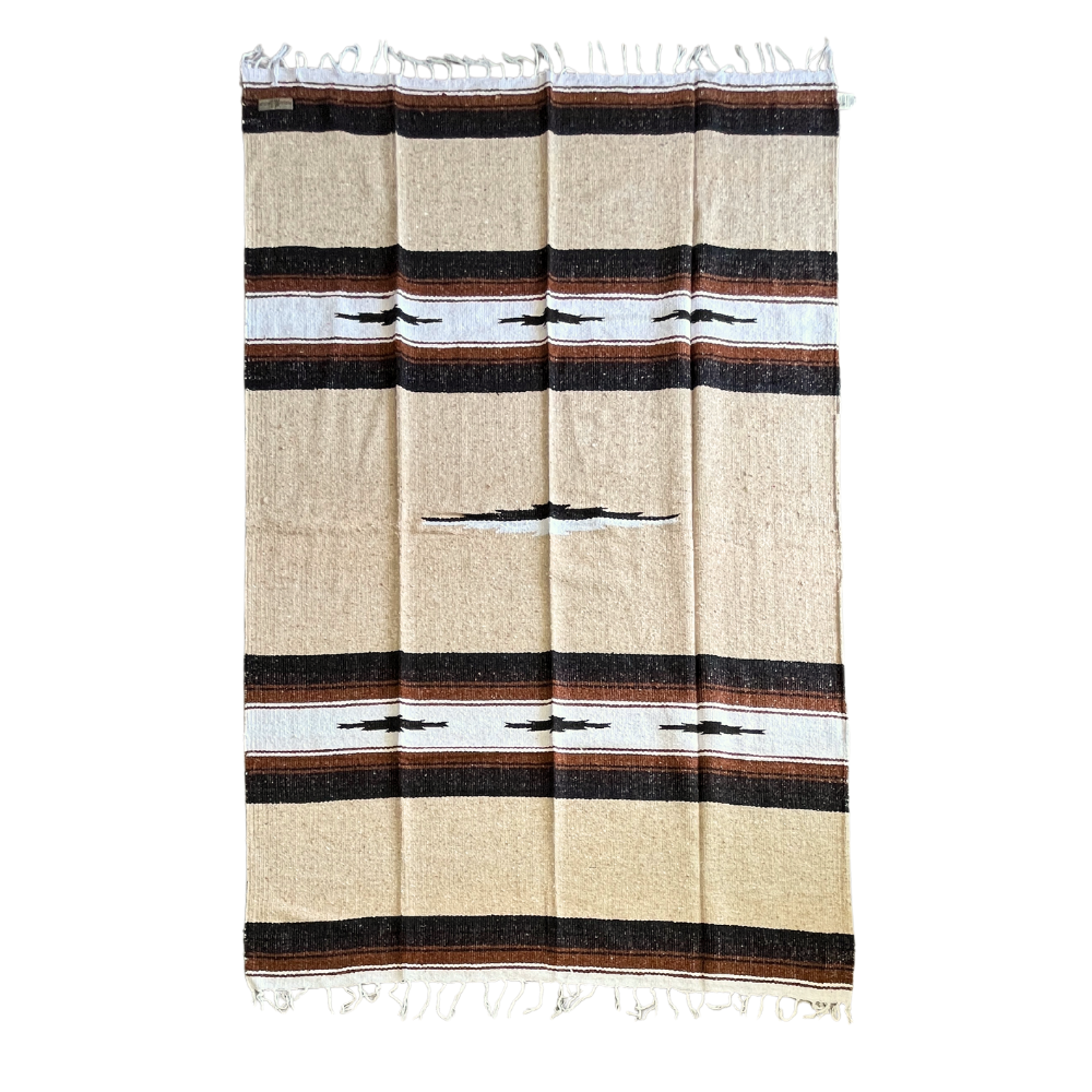 West Path - Sand & Stone Khaki Mexican Diamond Blanket