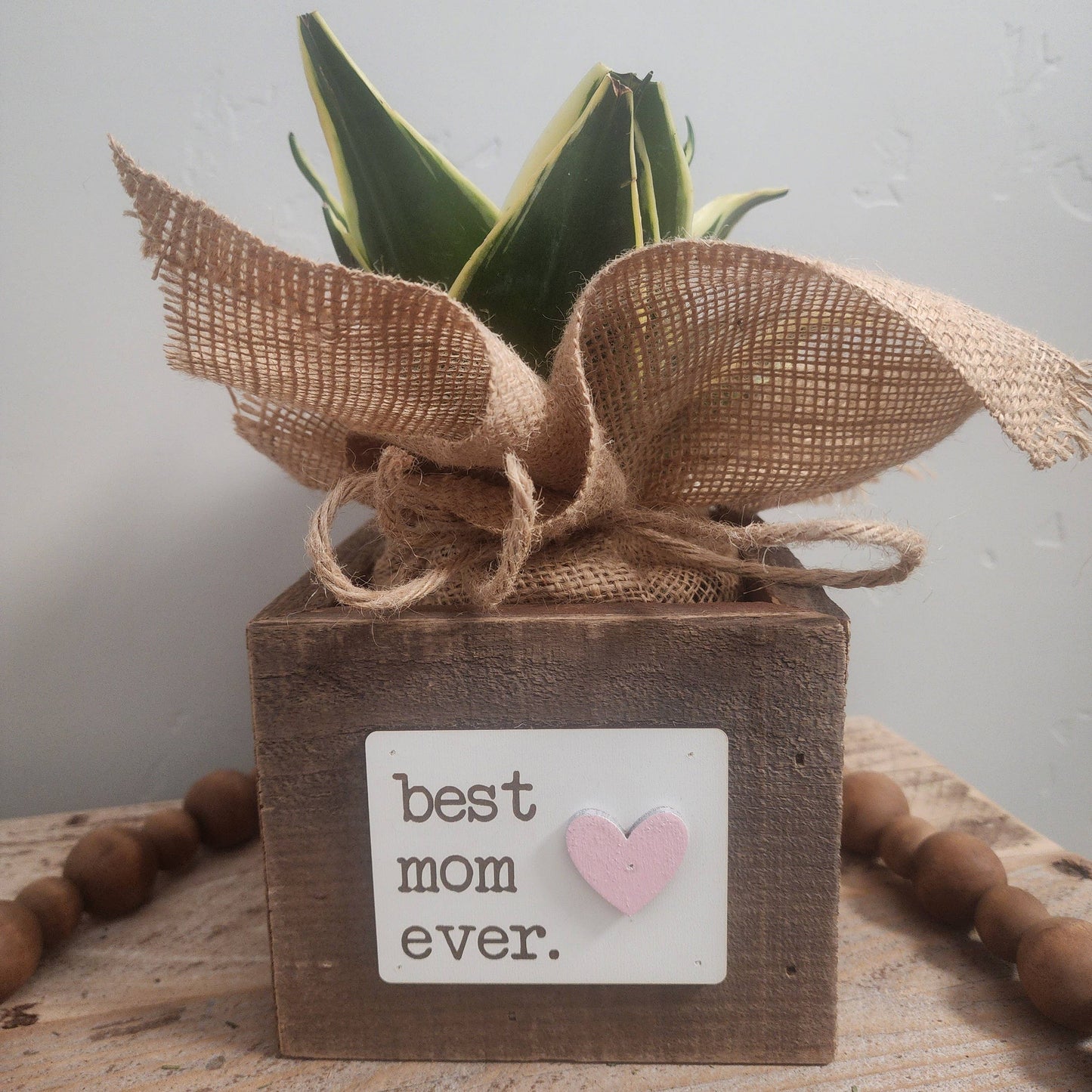 Love Reclaimed - Rustic Best Mom Ever Reclaimed Wood Planter Box