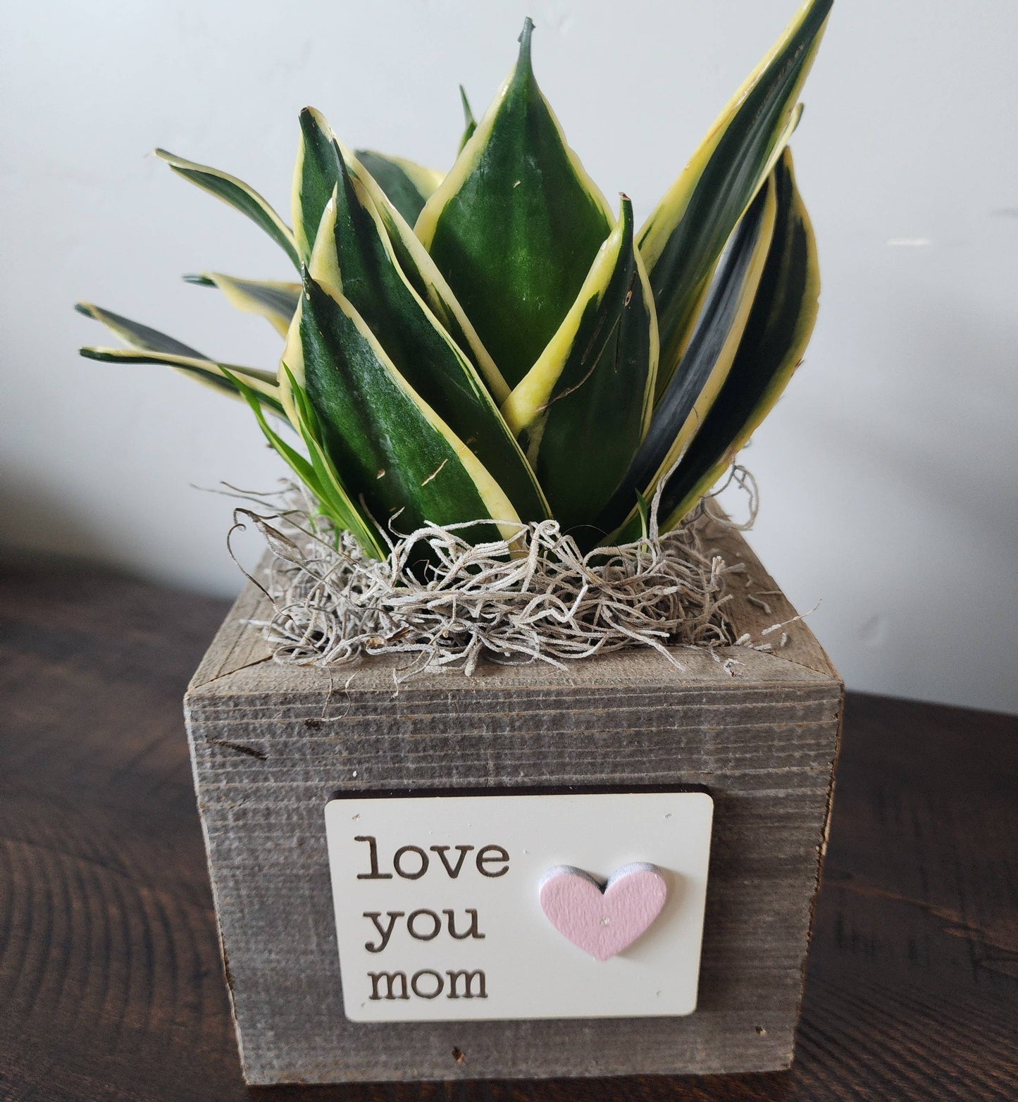 Love Reclaimed - Rustic Love You Mom Reclaimed Wood Planter Box