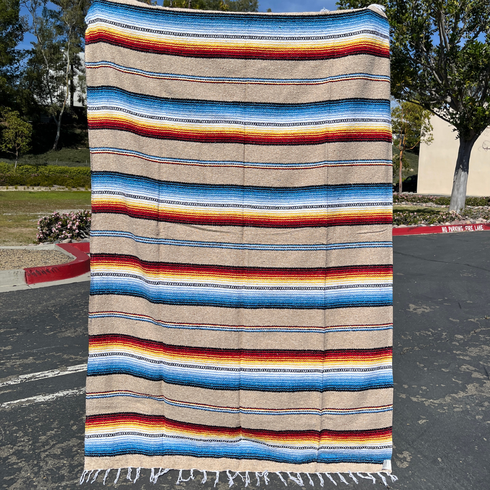 West Path - Authentic Mexican Blanket - Mojave Sunset | Sarape Throw