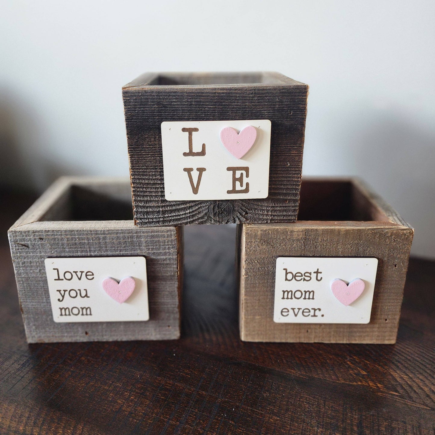 Love Reclaimed - Rustic Best Mom Ever Reclaimed Wood Planter Box