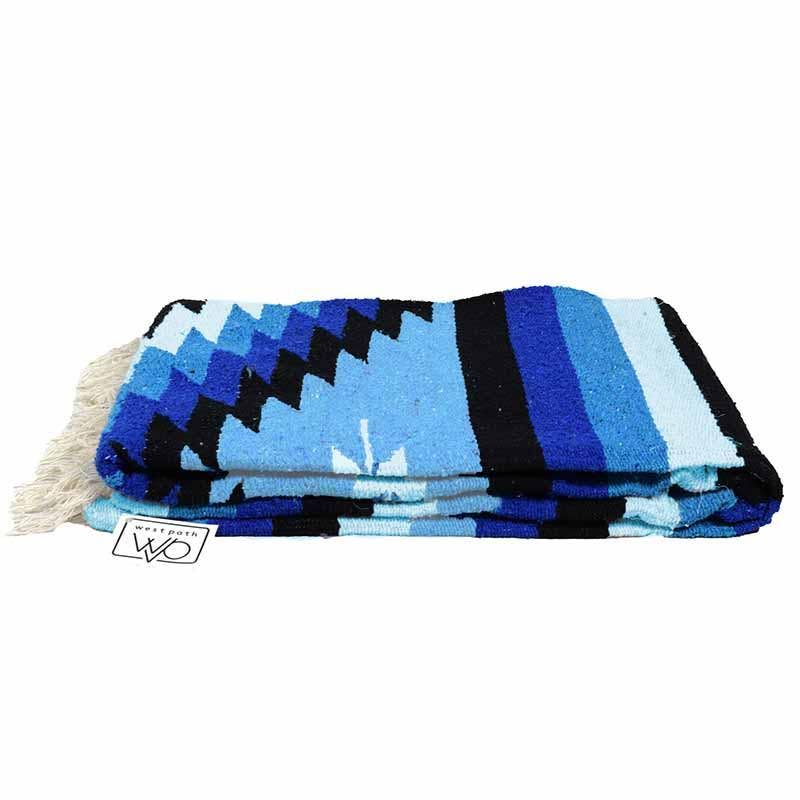 West Path - Blue Shades Mexican Diamond Blanket